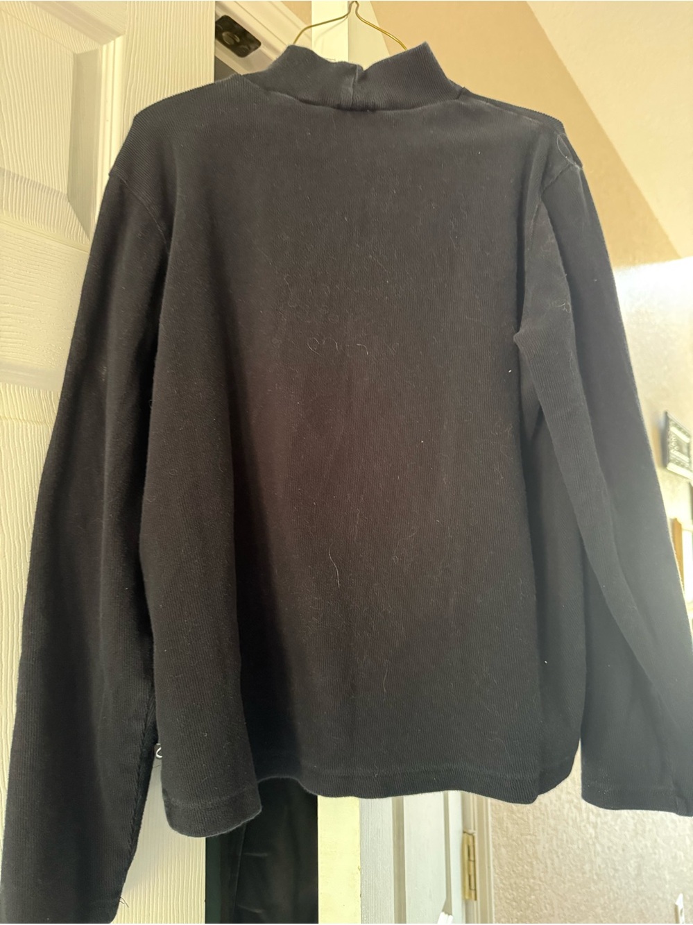 Men's Black Funnel Neck Sweater